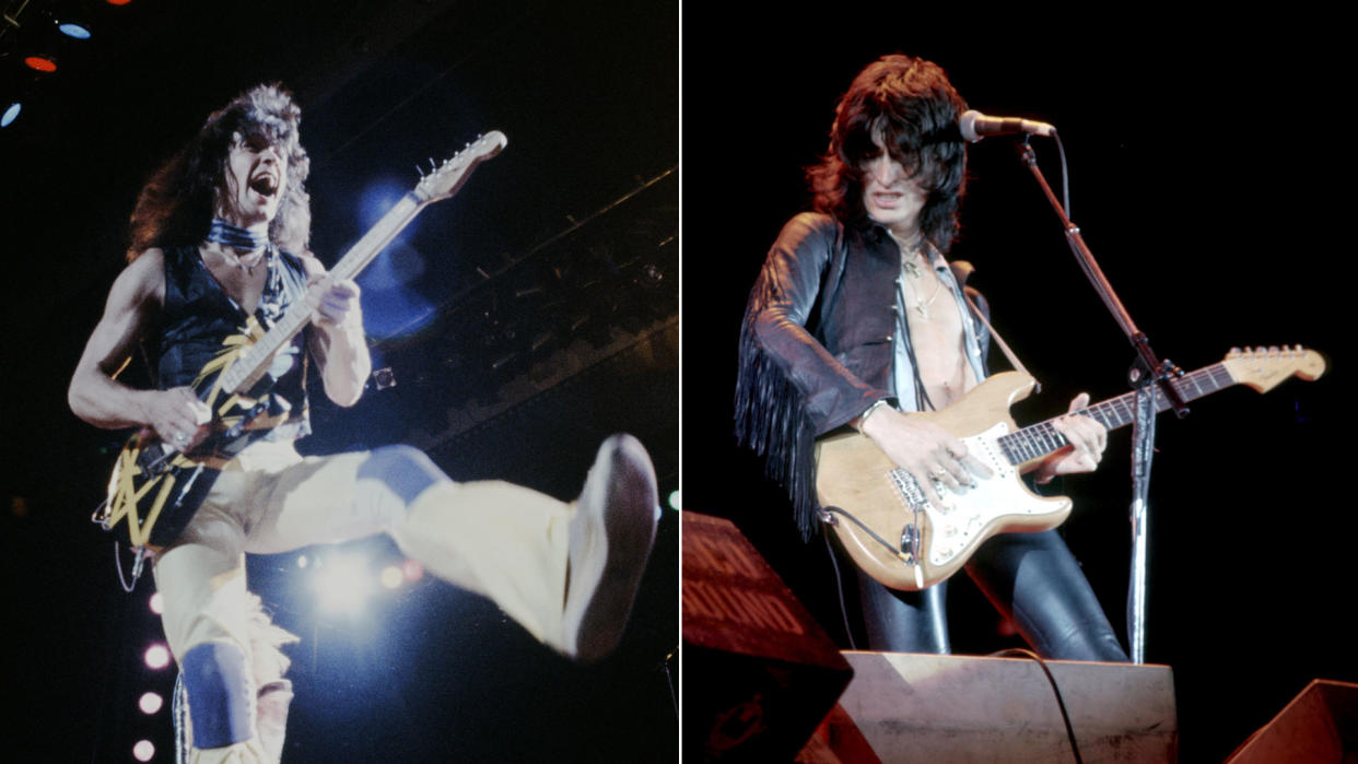  Eddie Van Halen and Joe Perry in 1979 and 1978, respectively. 