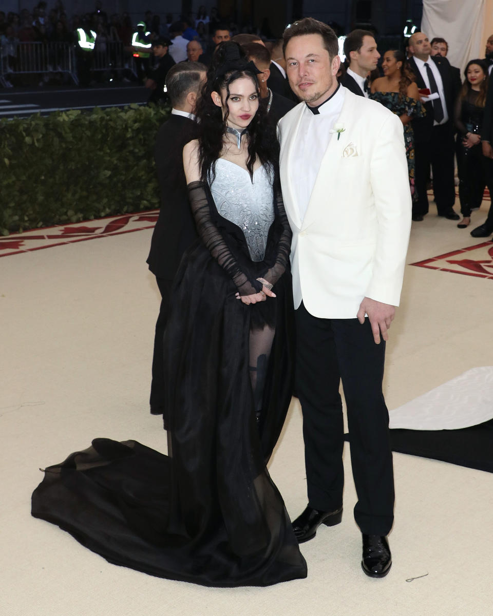 Grimes and Elon Musk at the Met Gala