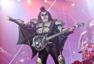 Gene Simmons of KISS performs during the final night of the "Kiss Farewell Tour" on Saturday, Dec. 2, 2023, at Madison Square Garden in New York. (Photo by Evan Agostini/Invision/AP)