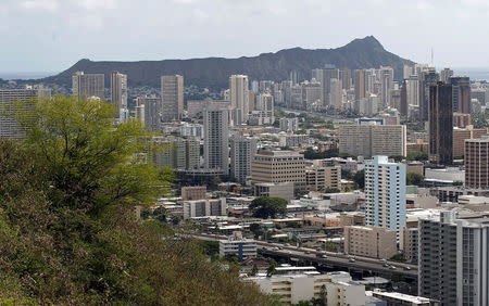 FILE PHOTO: A view of Honolulu, Hawaii is seen from the National Memorial Cemetery of the Pacific November 9, 2011. REUTERS/Chris Wattie/File Photo