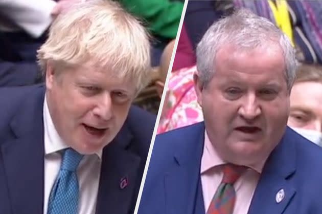 Boris Johnson took aim at SNP's Ian Blackford during PMQs (Photo: BBC Parliament)