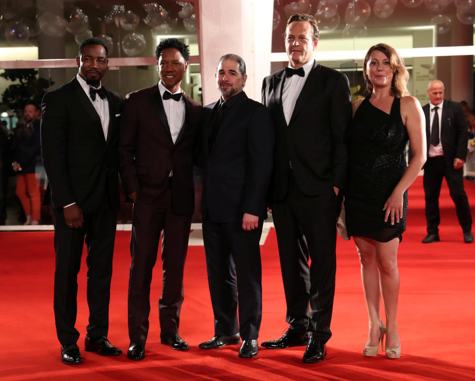 The 75th Venice International Film Festival – Screening of the film “Dragged Across Concrete” out of competition – Red Carpet Arrivals – Venice, Italy, September 3, 2018. Director S. Craig Zahler and actors Vince Vaughn, Torry Kittles, Michael Jai White. REUTERS/Tony Gentile