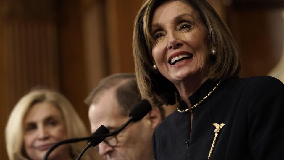 U.S. House Of Representatives Votes On Impeachment Of President Donald Trump Nancy Pelosi