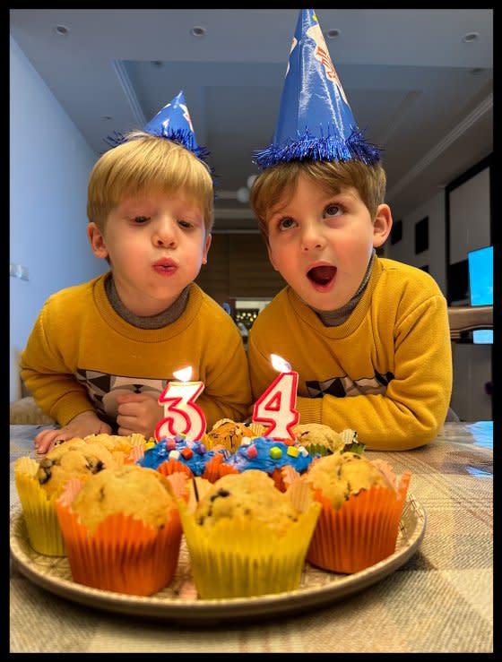 A picture of Zaid and Omar's last birthday party in March. Their birthdays are a week apart, which is why the family celebrates them on the same day.<span class="copyright">Courtesy Murtaja</span>