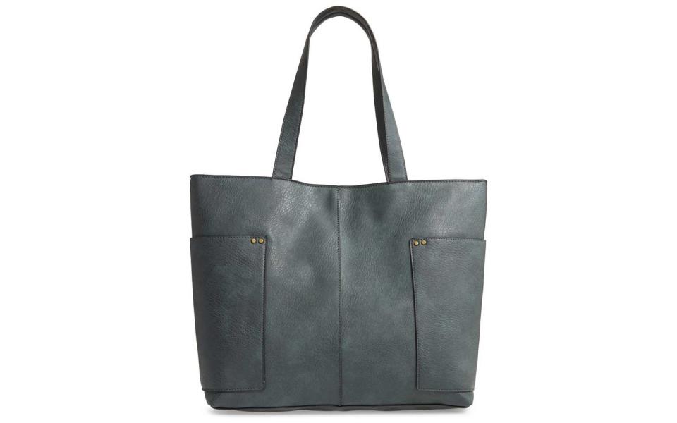 Studded Faux Leather Tote