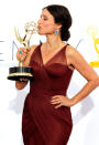 Julia Louis-Dreyfus, winner Outstanding Lead Actress In A Comedy Series for "Veep," poses in the press room at the 64th Primetime Emmy Awards at the Nokia Theatre in Los Angeles on September 23, 2012.