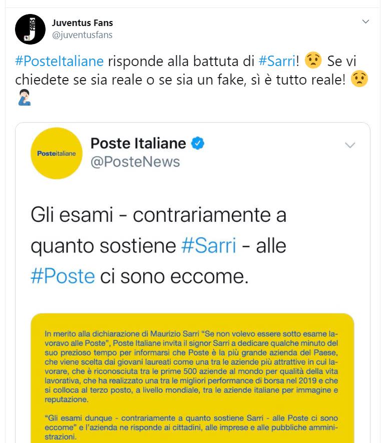 Dai fotomontaggi di Sarri nelle vesti di postino, al confronto tra Poste Italiane e Amazon nella velocità di consegna, fino al rifiuto del ct a partecipare al programma "C'è POSTE per te", ecco i meme più bizzarri.