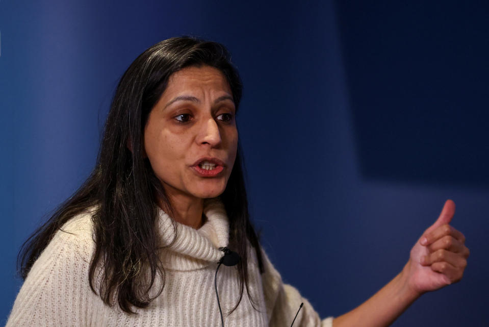 Bank of England Monetary Policy Committee member Swati Dhingra speaks during an event in London, Britain March 8, 2023. REUTERS/Hannah McKay