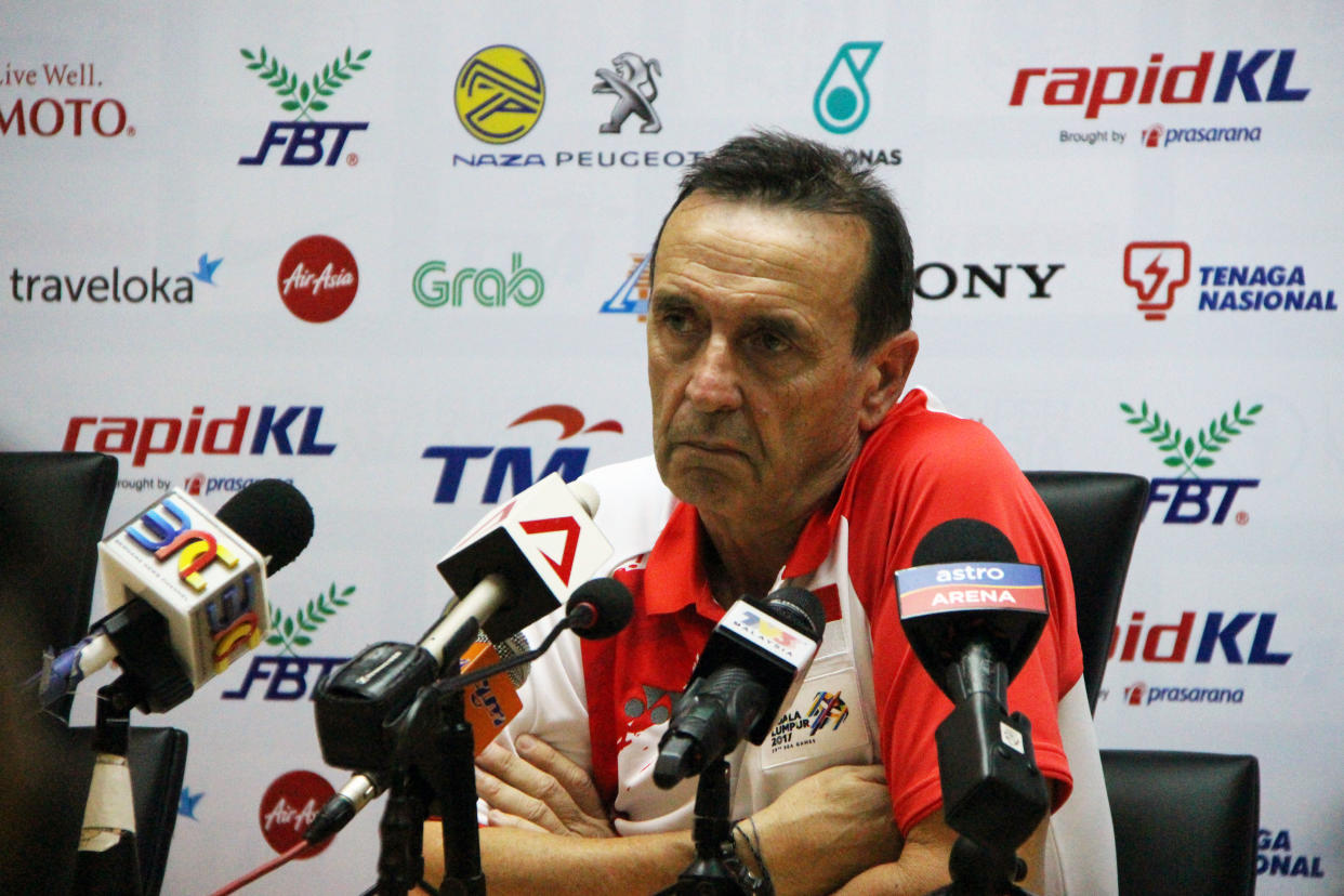 Young Lions coach Richard Tardy (PHOTO: Nigel Chin / Yahoo News Singapore)