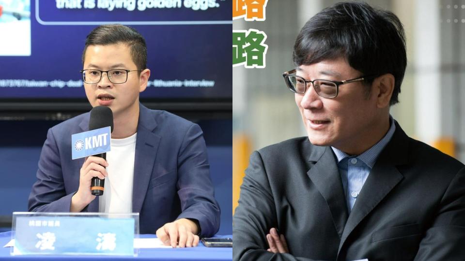 無黨籍立委趙正宇(右)對桃園市議員凌濤(左)提告加重誹謗罪。翻攝兩人臉書