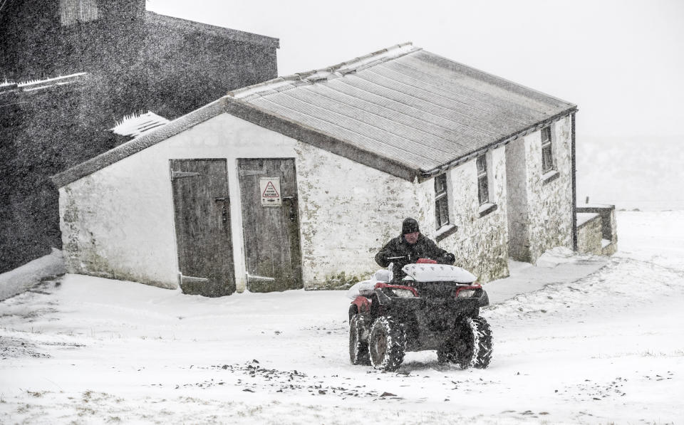 <em>Snow day – schools were closed in Scotland as the country was blanketed in snow (Picture: PA)</em>