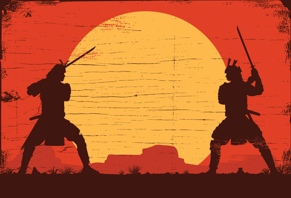 Ilustración de un combate de samurais/Getty