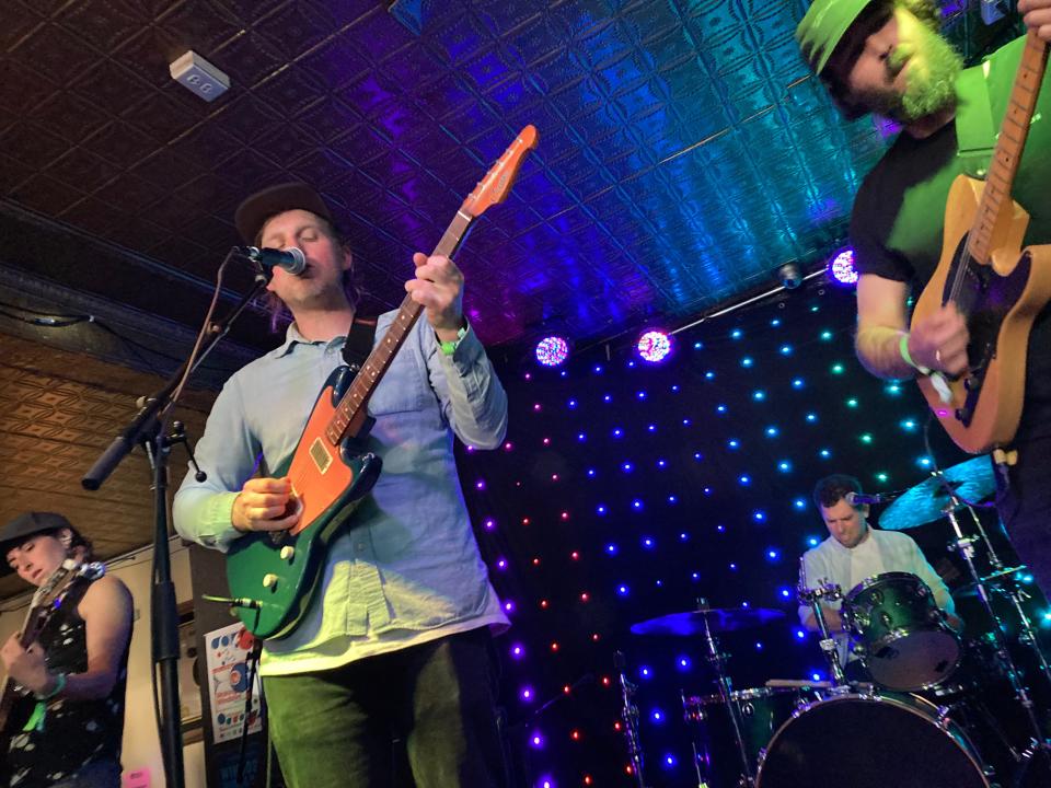 Paper Castles, led by Paddy Reagan, perform May 6, 2023 at The Monkey House in Winooski during the Waking Windows festival.