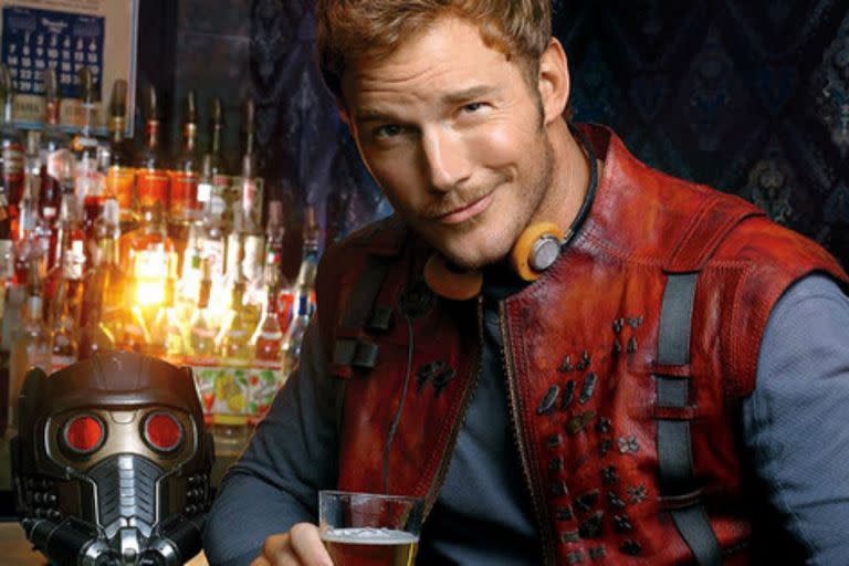 Chris Pratt como Peter Quill en Guardianas de la galaxia