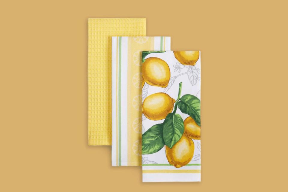 Martha Stewart Cotton Lots of Lemons Printed Kitchen Towels