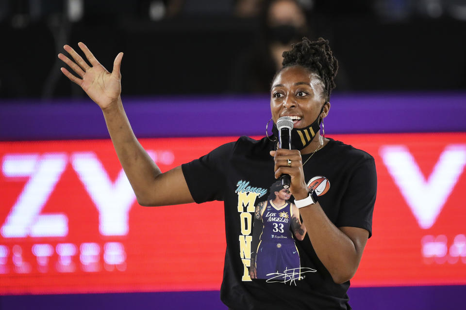 Nneka Ogwumike&#39;s work as WNBPA president and her on-court accomplishments made her a lock for the W25 list. (Meg Oliphant/Getty Images)