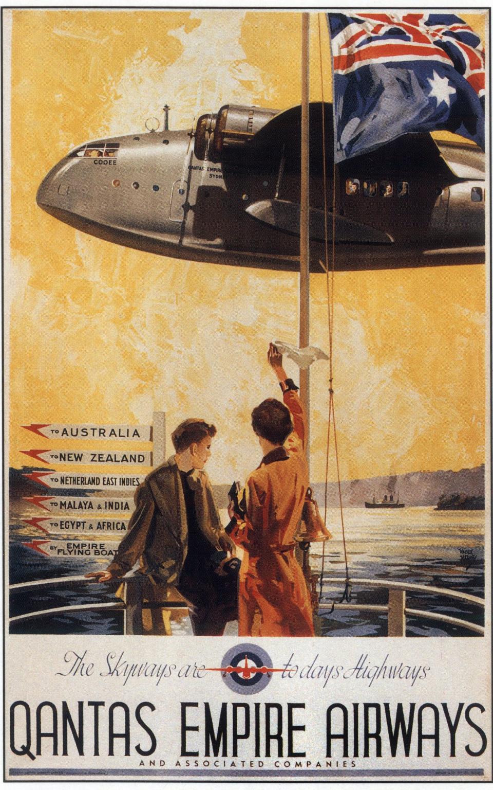 An early poster for Qantas - Getty