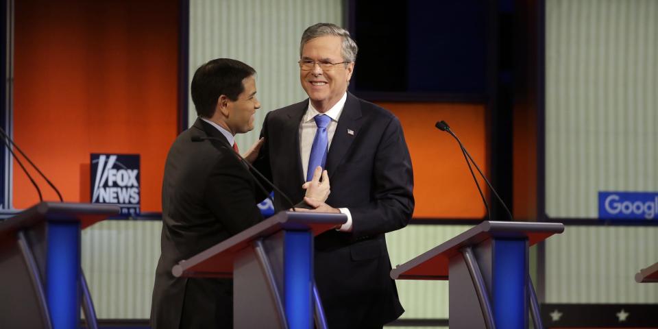 Marco Rubio and Jeb Bush