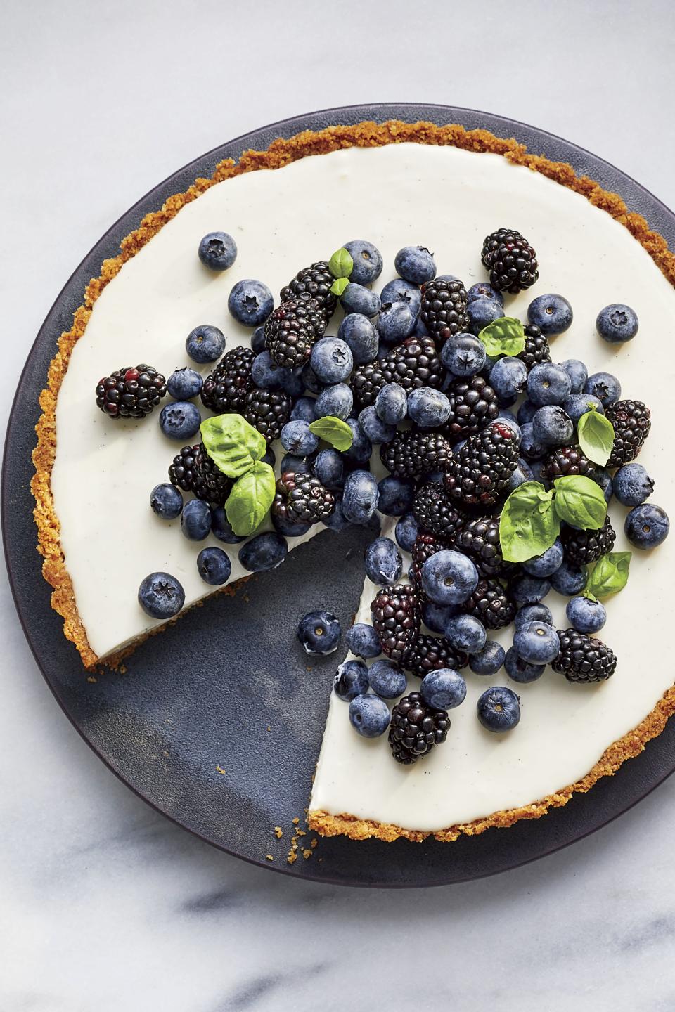 Black-and-Blue Buttermilk Tart