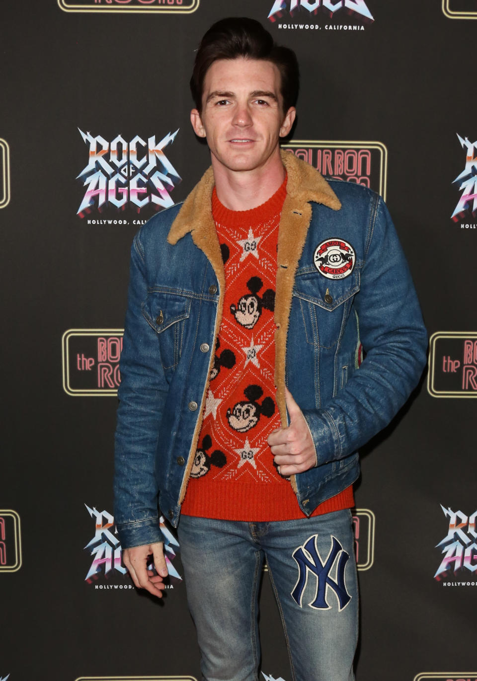 HOLLYWOOD, CALIFORNIA - JANUARY 15: Actor Drake Bell attends the opening night of "Rock Of Ages" at The Bourbon Room on January 15, 2020 in Hollywood, California. (Photo by Paul Archuleta/Getty Images)