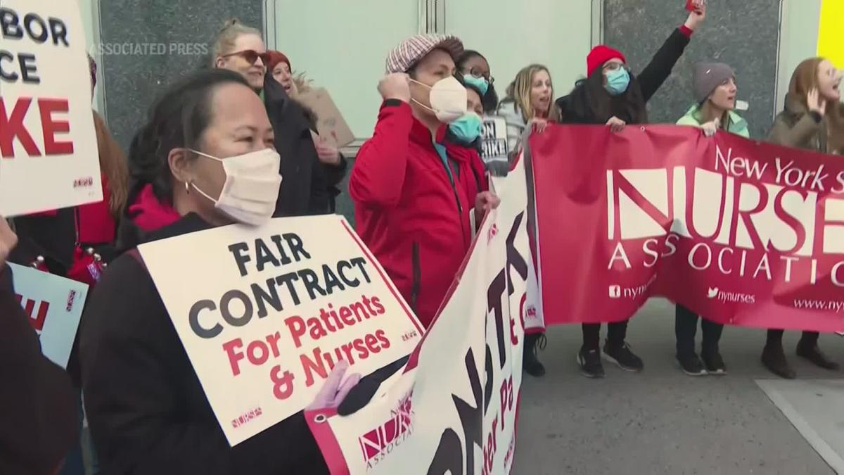 Nurses strike at 2 big NYC hospitals