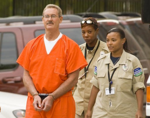 Allen Stanford arrives for a bond hearing in 2009. The financier and cricket mogul was sentenced to 110 years in jail for a $7 billion Ponzi scheme Thursday, closing the book on the flamboyant ex-tycoon's stunning fall from grace