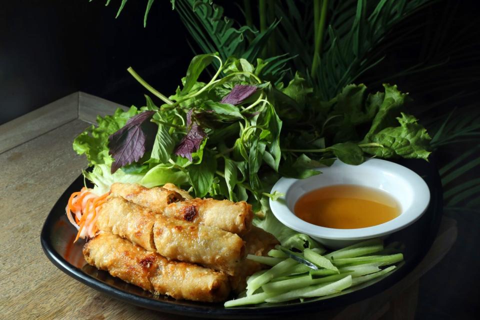 Fried egg rolls from King Com Tam restaurant in the San Gabriel Valley.