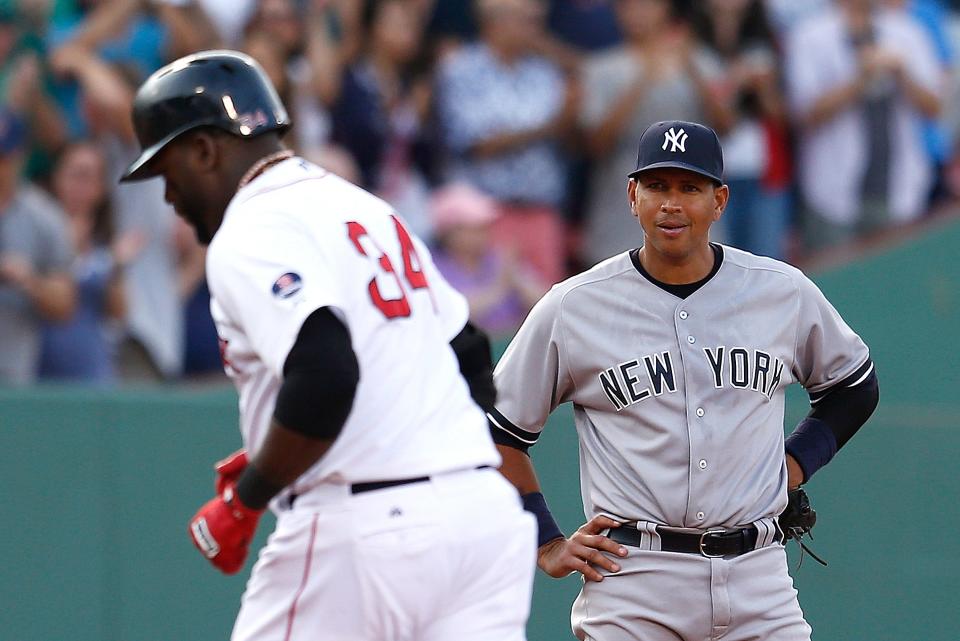 David Ortiz and Alex Rodriguez in 2013.