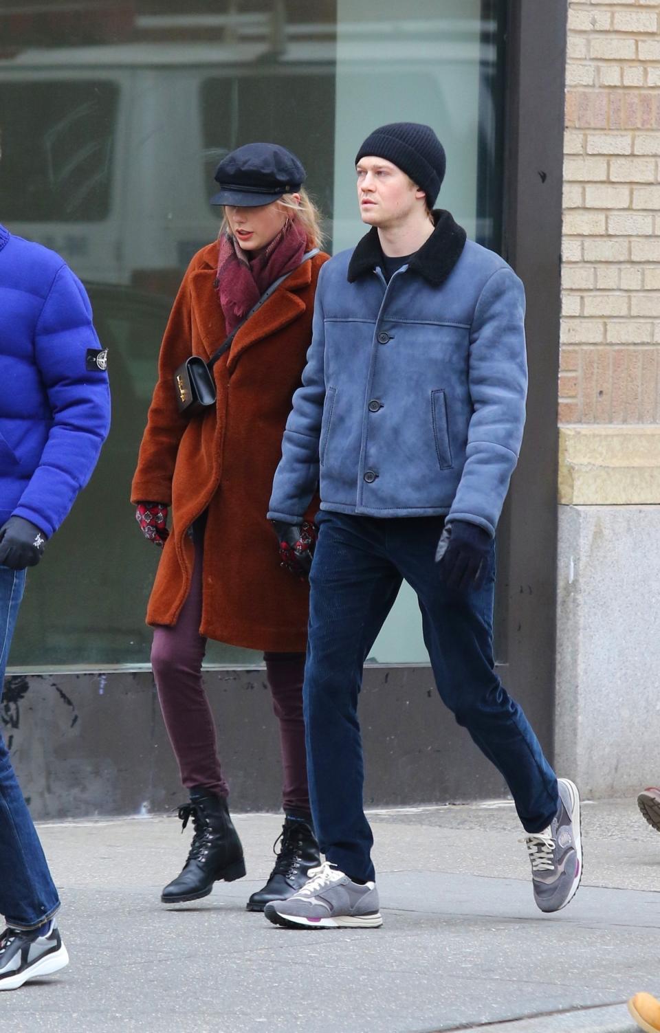 the couple walking down the street