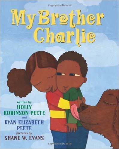 Based on actress Holly Robinson Peete's son, who has autism, this book celebrates the relationship a little girl has with her younger autistic brother.&nbsp;<br /><br />Buy it <a href="http://www.amazon.com/Brother-Charlie-Holly-Robinson-Peete/dp/0545094666">here</a>.