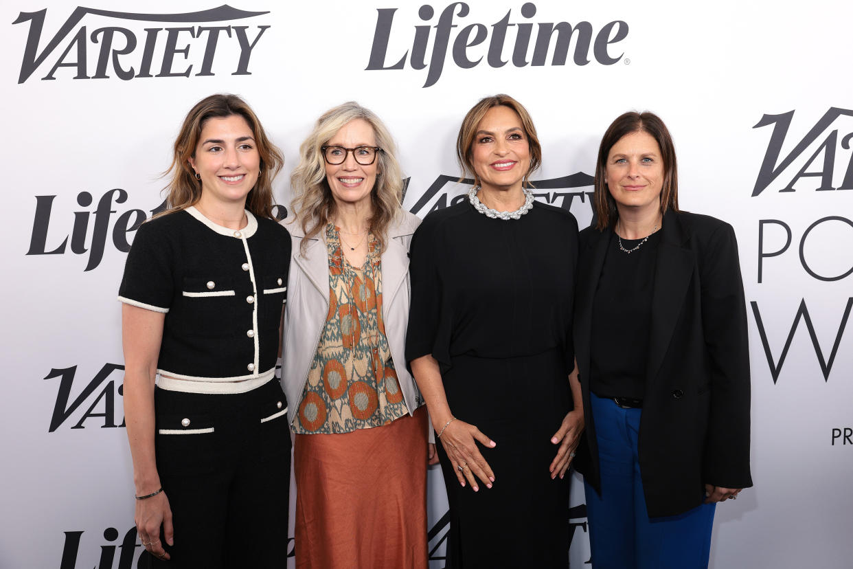 NEW YORK, NEW YORK - MAY 02: (L-R) Anastasia Puglisi, Erin Underhill, President, Universal Television, Mariska Hargitay and Lisa Katz, President, Entertainment Scripted Content, NBCUniversal Television & Streaming attends Variety Power Of Women New York Presented By Lifetime at Cooper Hewitt, Smithsonian Design Museum on May 02, 2024 in New York City. (Photo by Dimitrios Kambouris/Variety via Getty Images)