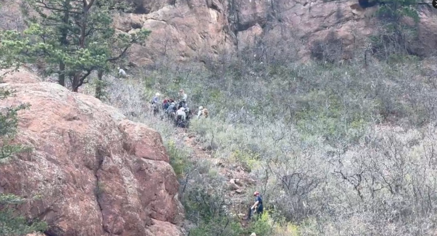 High angle rescue Cheyenne Cañon