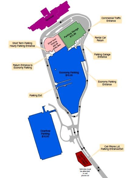 ACY parking map