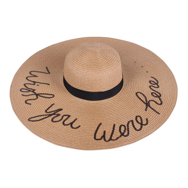 Embroided Sequins Floppy Beach Hat