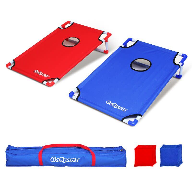 GoSports PVC Cornhole Board With Carrying Case