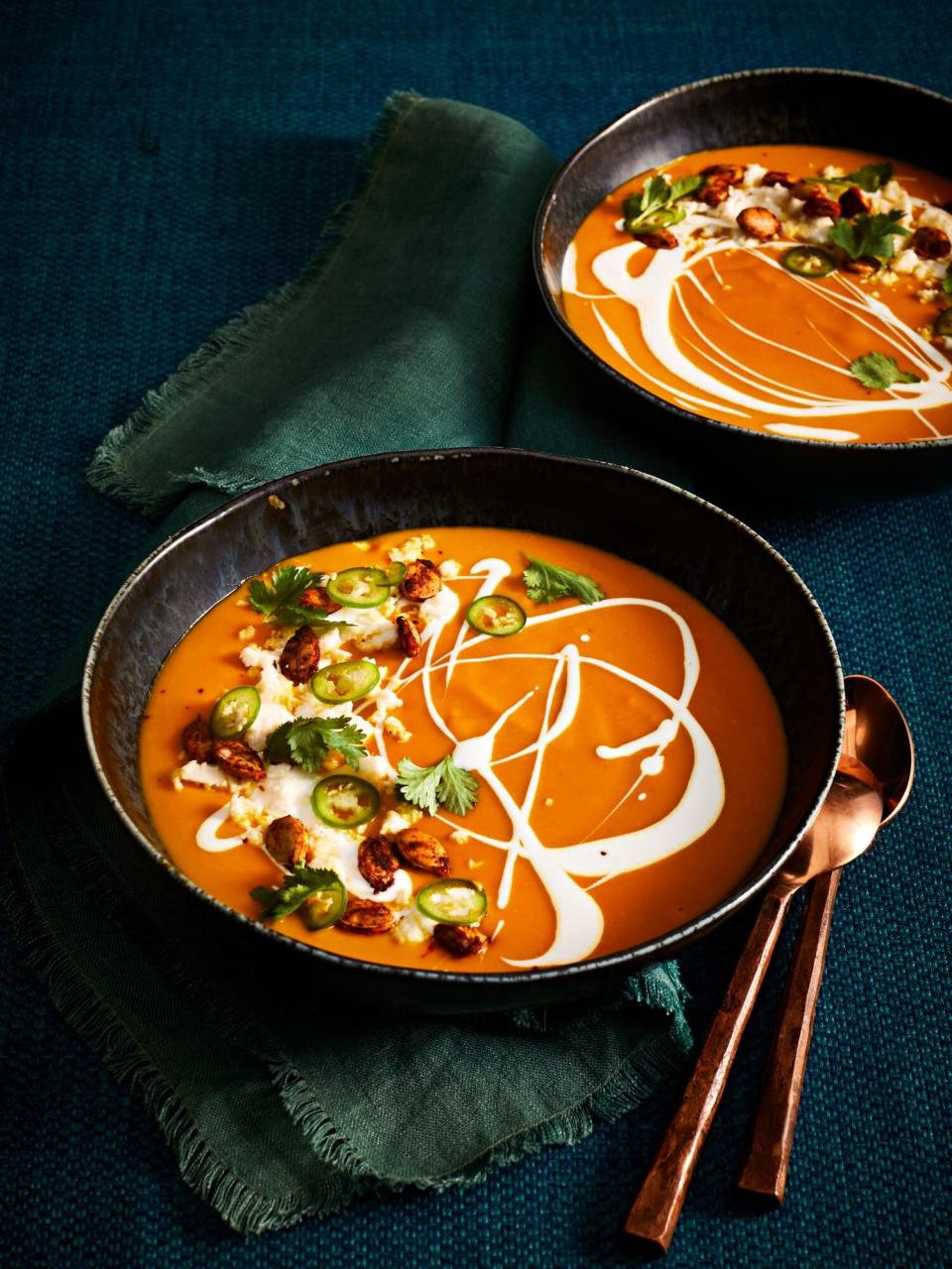 Spicy Blue Hubbard Squash Soup