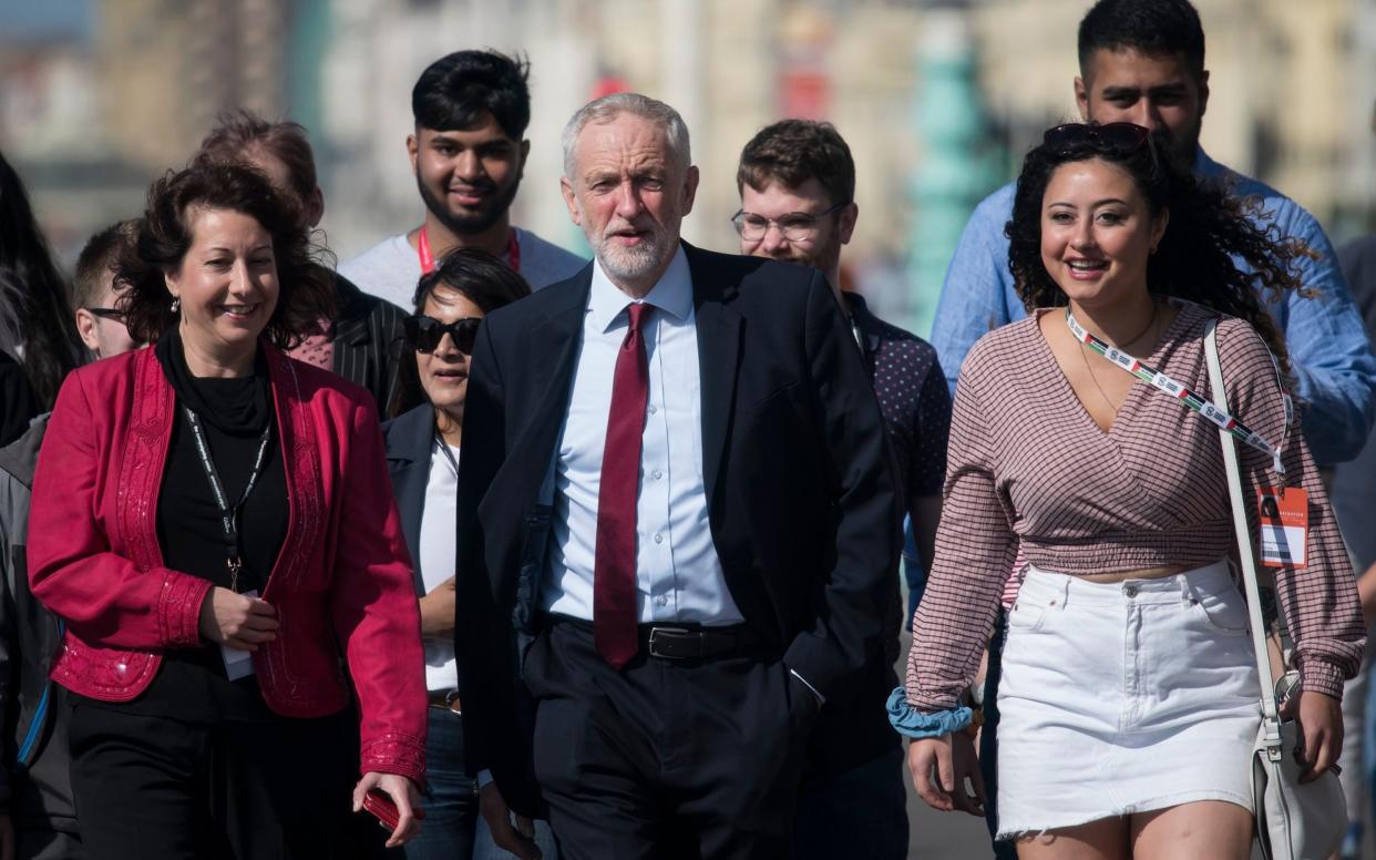 Jeremy Corbyn MP arrives on the first day of the Labour Party Conference 2019 in Brighton  - Christopher Pledger