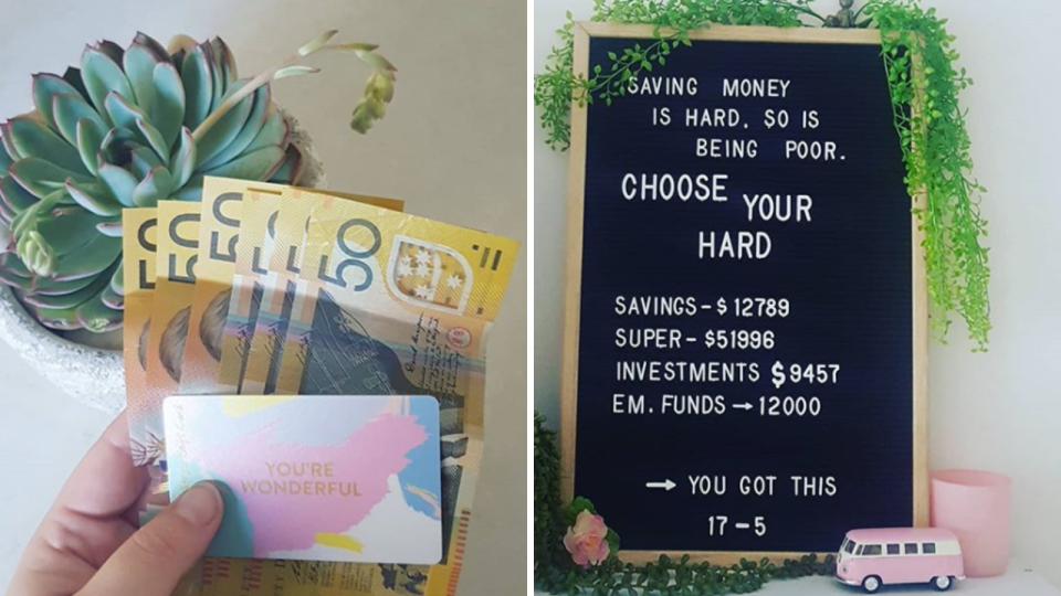 Tash's got her savings technique down pat. Source: Tashgetsfrugal