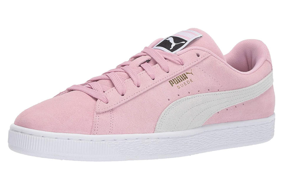 puma sneakers, pink, mens, white