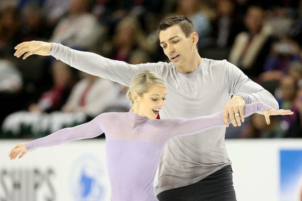 <p>Two-time U.S. national champions Alexa Scimeca-Knierim and Chris Knierim are the first married U.S. pair in 20 years to skate at the Olympics since Nagano 1998. They won bronze medals with Team USA’s third place finish in the team figure skating event at the 2018 Winter Olympics.<br>(Photo by Matthew Stockman/Getty Images) </p>