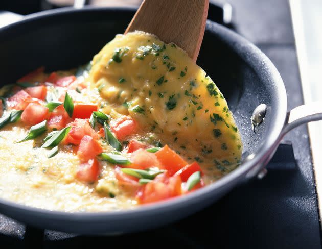 Imagine being able to just pour these omelet ingredients into the pan, with everything already prepped in advance. Now go do it. (Photo: Alexandra Grablewski via Getty Images)