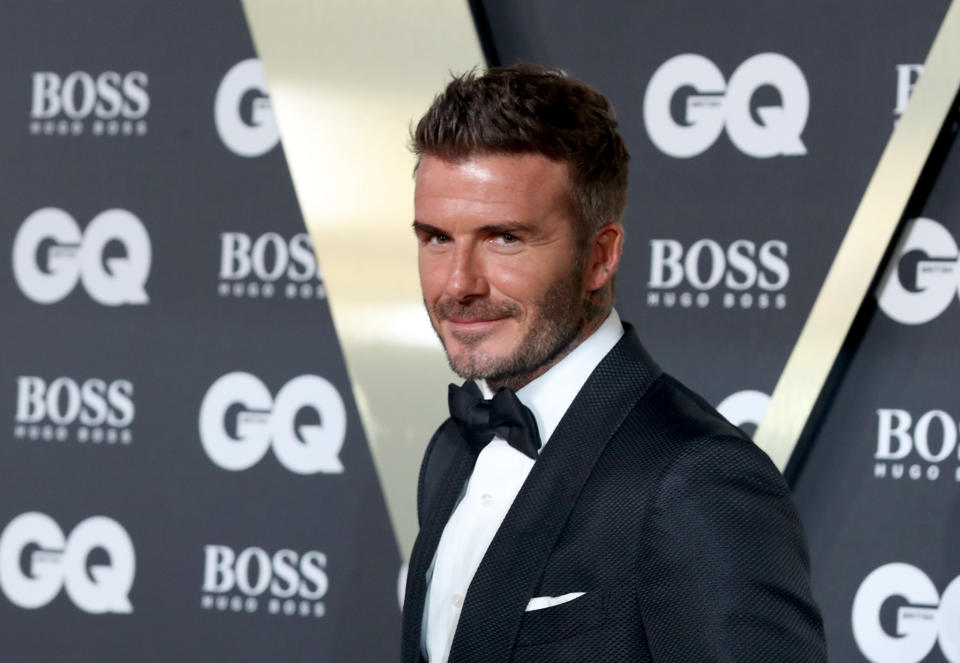 LONDON, ENGLAND - SEPTEMBER 03:  David Beckham attends the GQ Men Of The Year Awards 2019 at Tate Modern on September 03, 2019 in London, England. (Photo by Mike Marsland/WireImage)