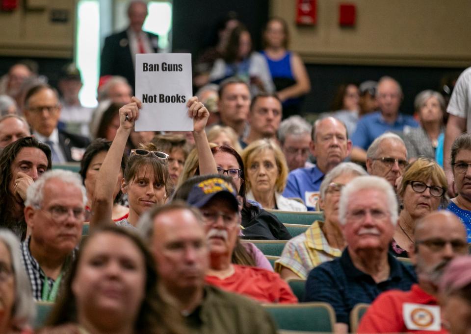 Hundreds listened as the Marion County School Board took public comment on Tuesday at the Marion Technical Institute in Ocala.