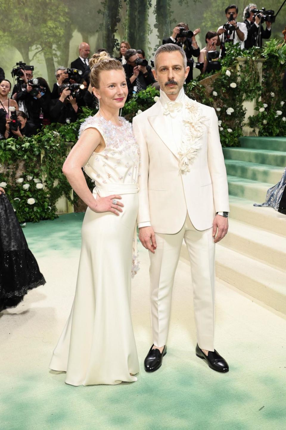 PHOTO: Emma Wall, left, and Jeremy Strong attend The 2024 Met Gala Celebrating 'Sleeping Beauties: Reawakening Fashion' at The Metropolitan Museum of Art on May 6, 2024 in New York. (Jamie Mccarthy/Getty Images)