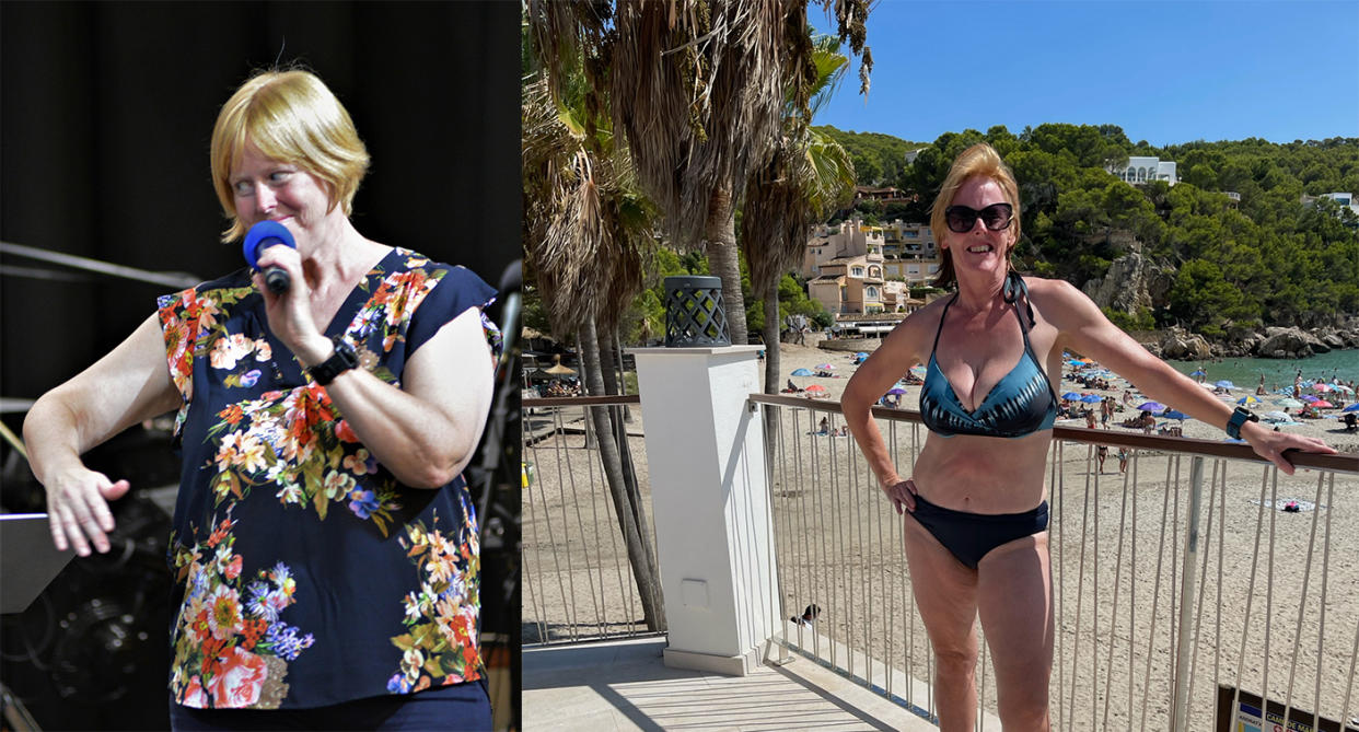 Maria Fox before and after her weight loss – wearing a bikini with pride