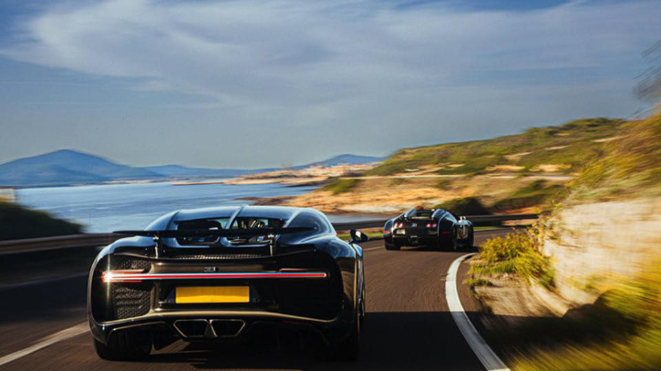 各式Bugatti組成的車隊在島上展開為期三天的冒險旅程，穿越令人嘆為觀止的火山口，欣賞碧綠壯闊的大海，深入撒丁尼亞島的核心。（圖片來源/ Bugatti）