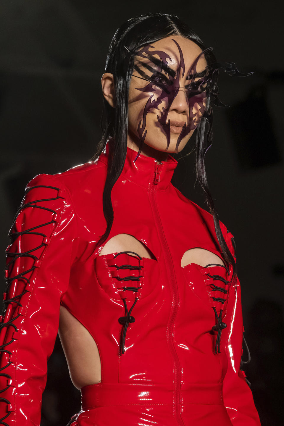 The Namilia collection is modeled at Pier 59 Studios during New York Fashion Week on Sunday, Feb. 9, 2020 in New York. (Photo by Charles Sykes/Invision/AP)