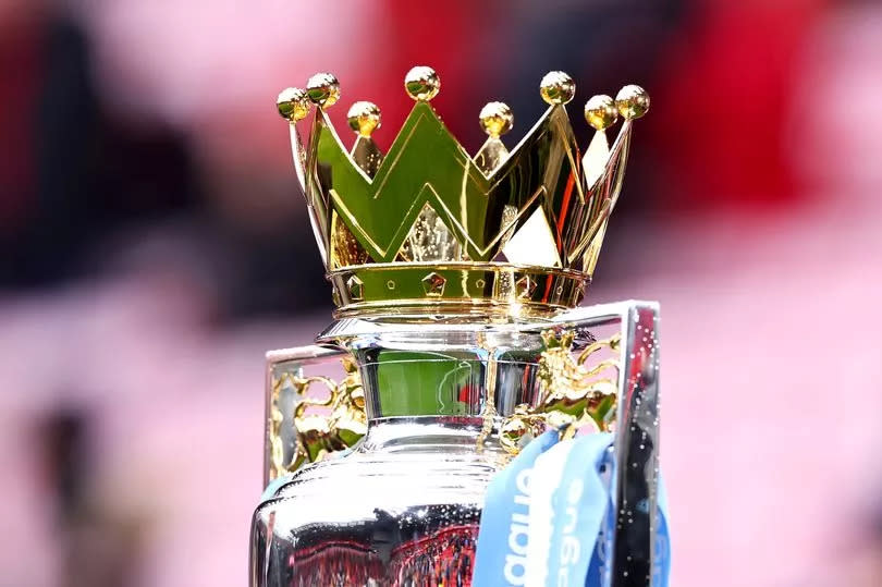 The Premier League trophy