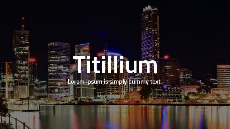 Best free fonts: Sample of Titillium