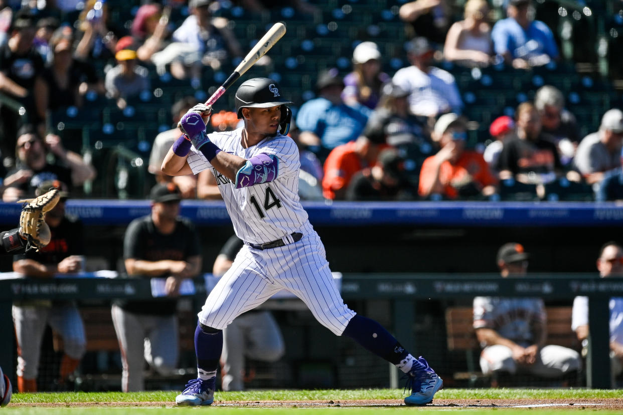 Ezequiel Tovar should help fantasy managers this week as the Rockies finish the season at Coors Field. (Photo by Dustin Bradford/Getty Images)